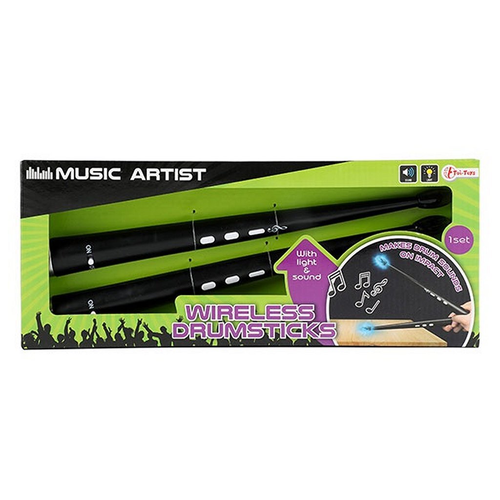 Muziekartiest Muziekartiest Draadloze Drumstokken + Geluid + Licht