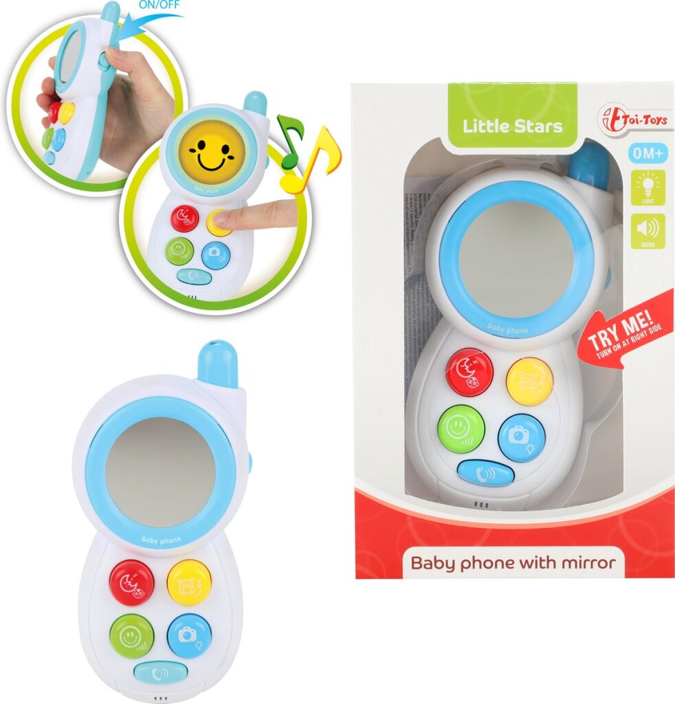 Little Stars Toi-Toys babytelefoon junior 13cm wit