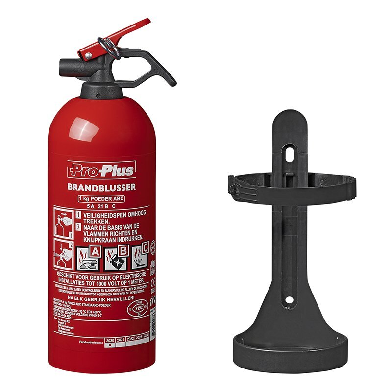 Proplus brandblusser 1kg abc poeder nl geschikt voor auto, boot en caravan