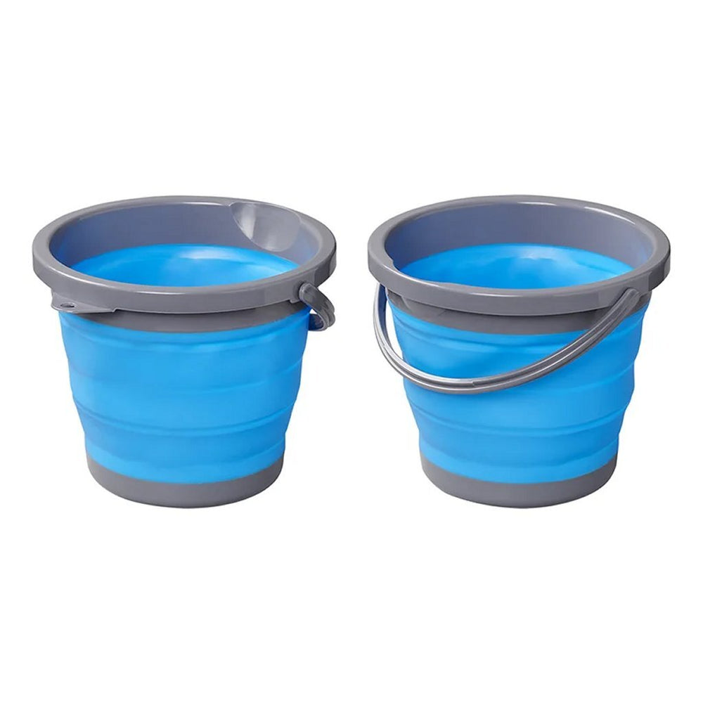 Proplus emmer opvouwbaar met deksel 5l blauw grijs