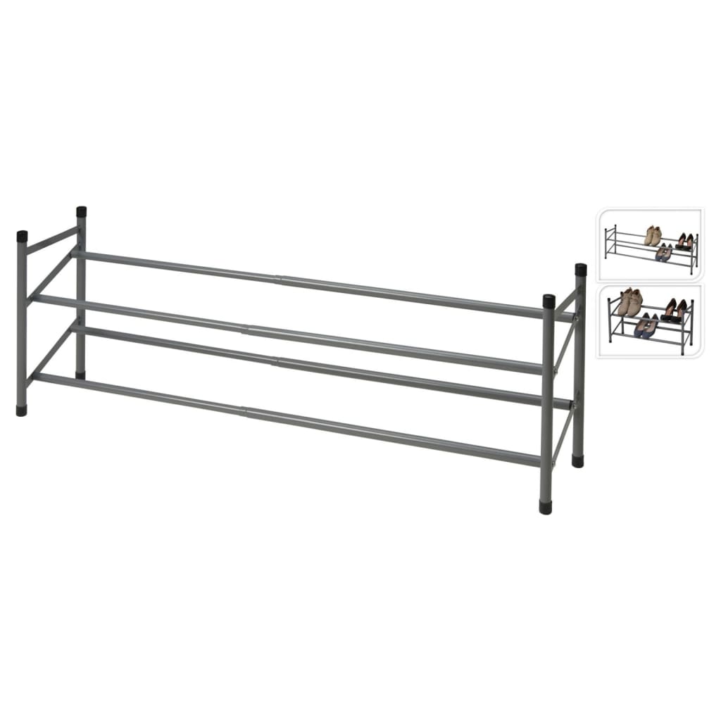 Opbergoplossingen schoenenrek met 2 lagen (61,5-115)x23x38 cm