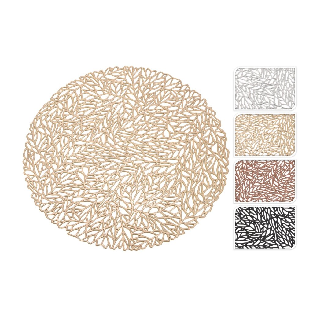 Diverse placemat 35cm rond 4 verschillende kleuren