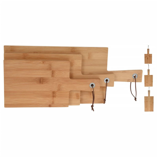 Excellent Houseware Houseware 3-delige Snijplankenset bamboe