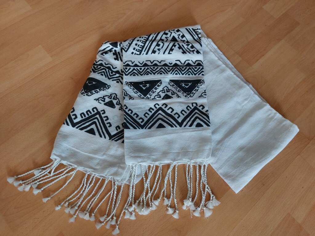 H s collectie hamamdoek 180 x 90 cm hamamdoek katoen hamamdoek zwart-wit