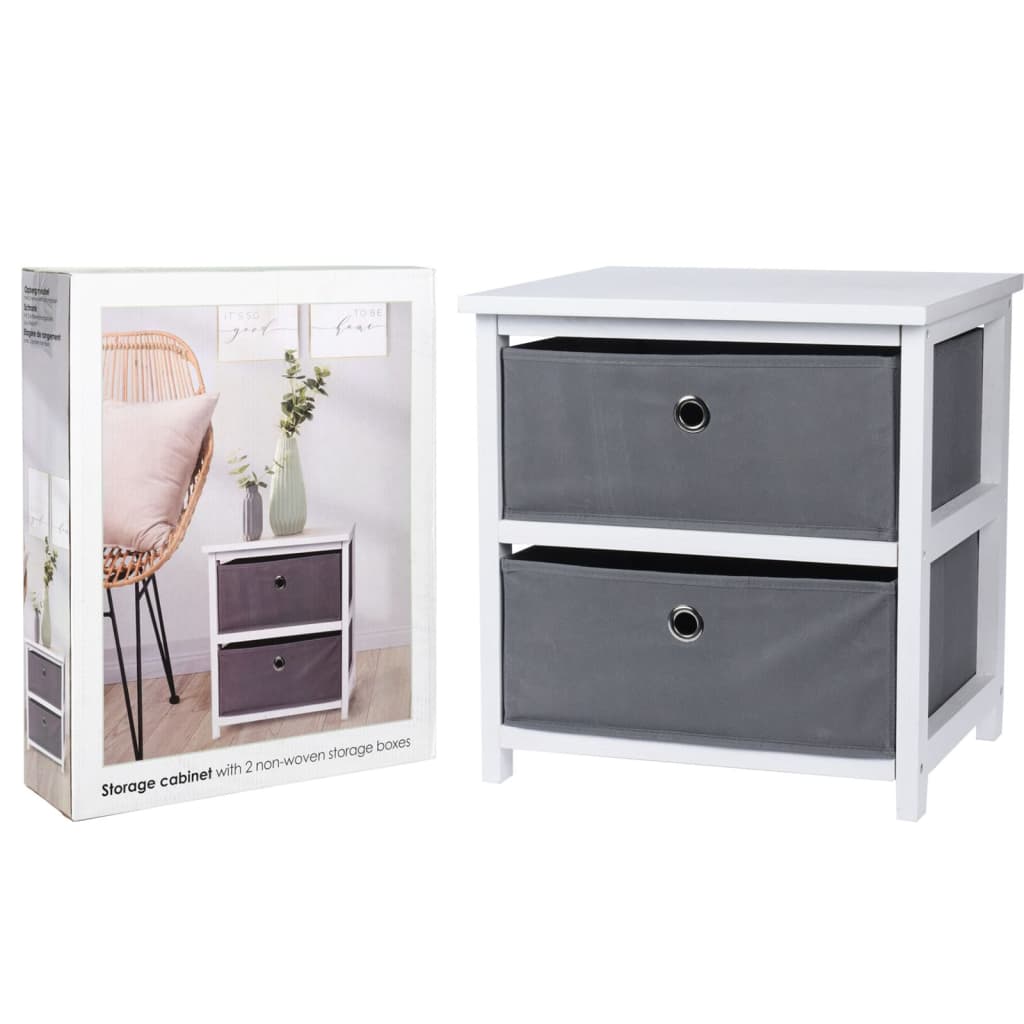 HS Collection HS Collection Opbergkast met 2 lades MDF