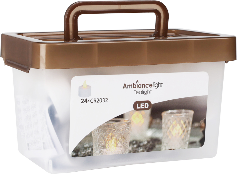 Theelicht led 24 stuks in emmer