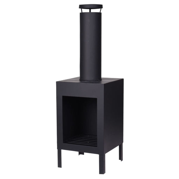 Progarden vuurhaard met schoorsteen 100 cm zwart