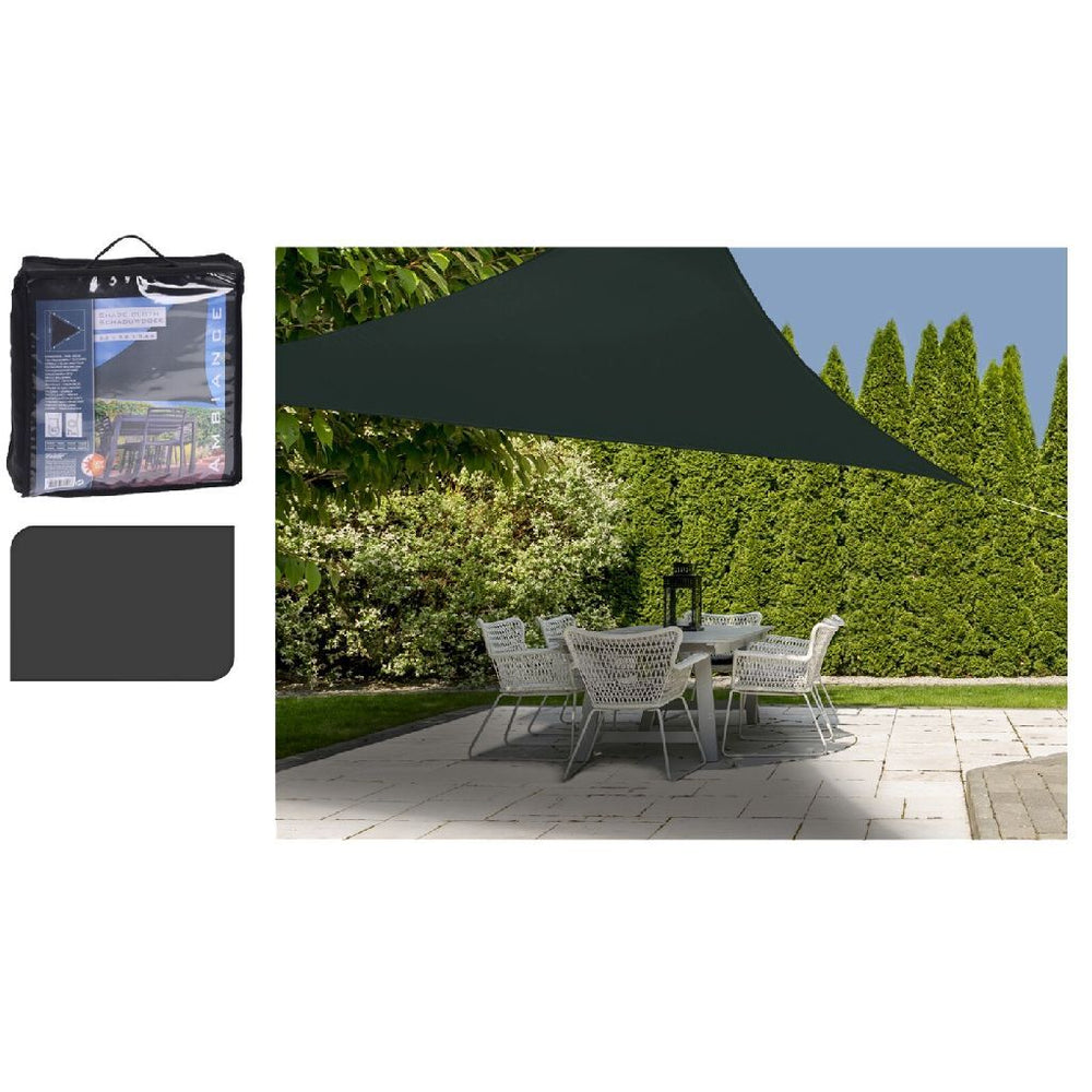 Ambiance schaduwdoek driehoek 360x360x360 cm grijs