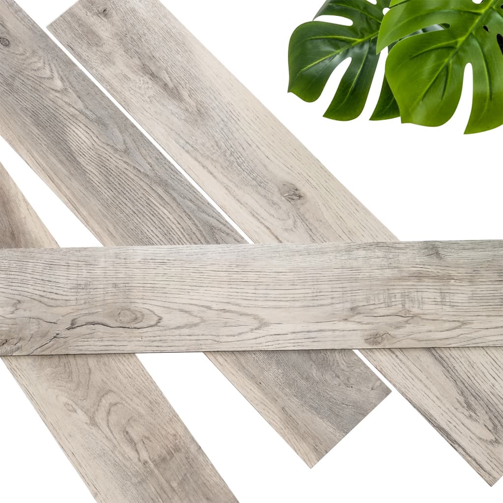 WallArt WallArt Planken houtlook schuurhout eiken whitewash