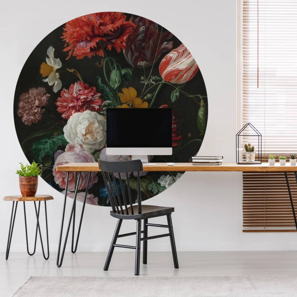 WallArt WallArt Behangcirkel Golden Age Bloemen 190 cm
