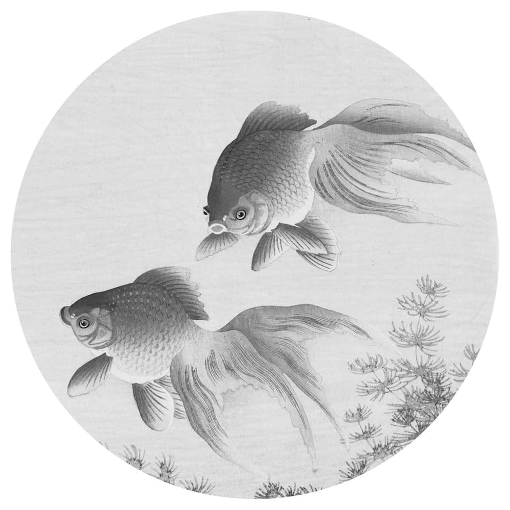 WallArt WallArt Behangcirkel Twee Goudvissen 190 cm