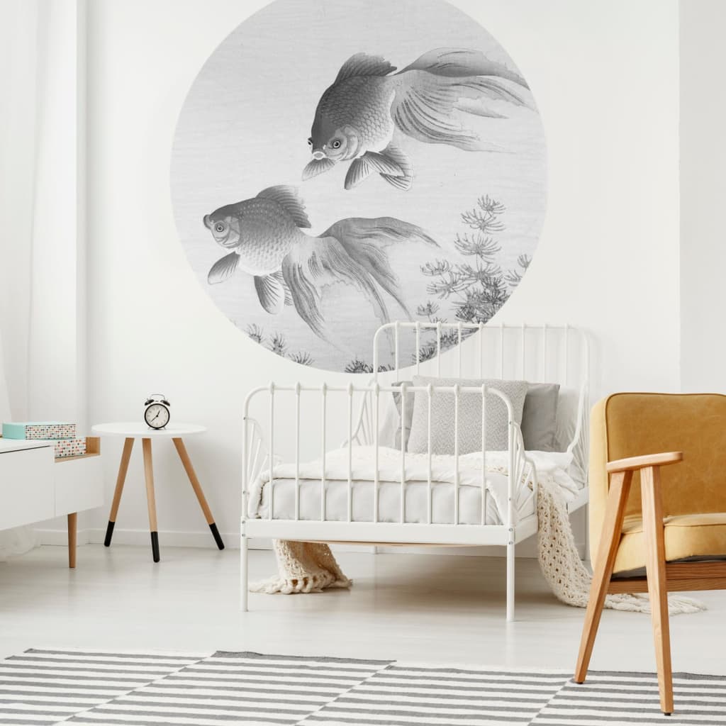 WallArt WallArt Behangcirkel Twee Goudvissen 190 cm