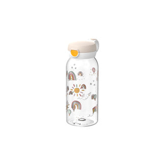 Mepal drinkfles met flipdop campus - 600 ml - waterfles kinderen - lekdicht - hygiënische deksel - sunshine rainbow