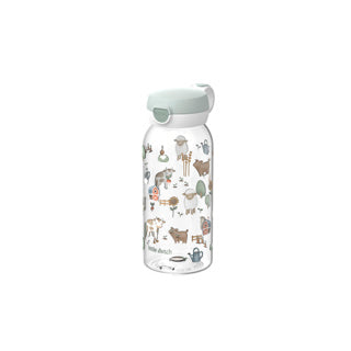 Mepal drinkfles met flipdop campus - 600 ml - waterfles kinderen - lekdicht - hygiënische deksel - little farm