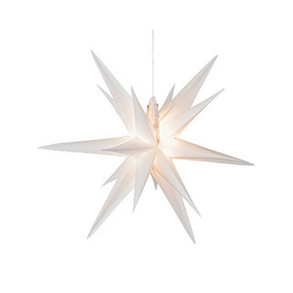 Lumineo Lumineo Kerstster PVC Steady Wit 6 LED's Binnen Buiten 60 cm
