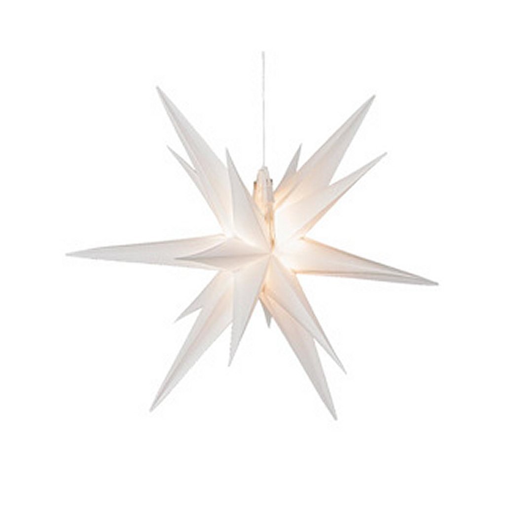 Lumineo Lumineo Kerstster PVC Steady Wit 6 LED's Binnen Buiten 60 cm