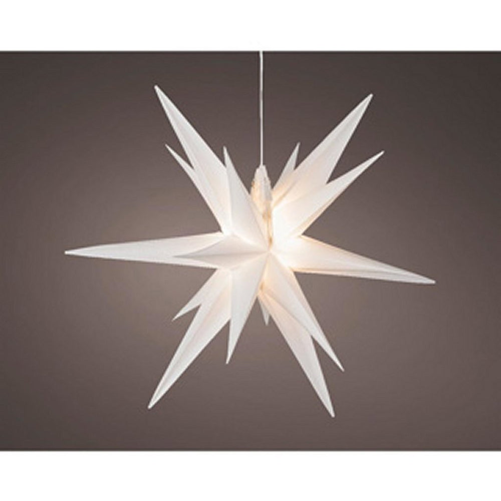 Lumineo Lumineo Kerstster PVC Steady Wit 6 LED's Binnen Buiten 60 cm