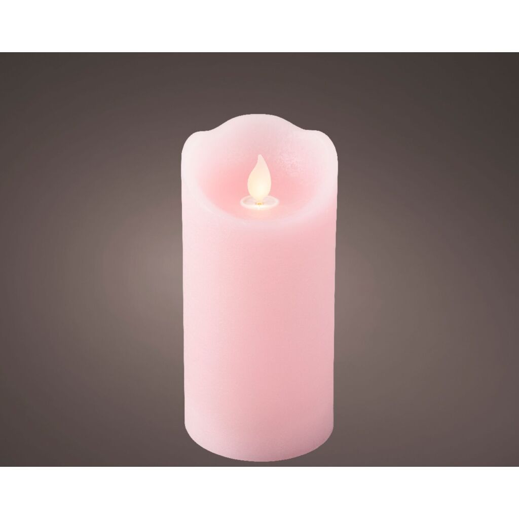 Overige merken led zwaaikaars 15x7,5 cm roze