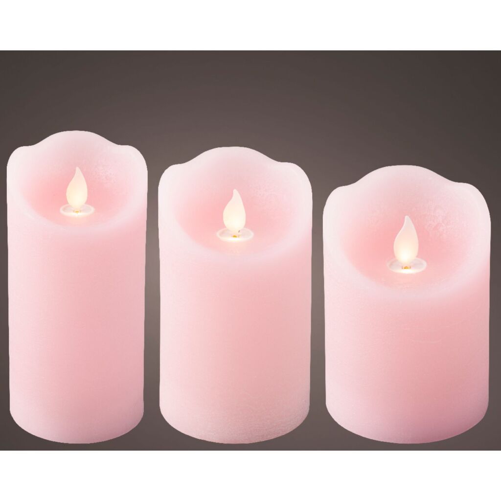 Overige merken led zwaaikaarsen 3 stuks roze