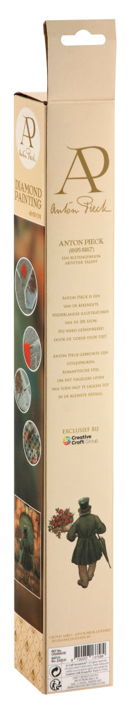 Grafix diamant schilderij anton pieck man met rozen 40x50cm