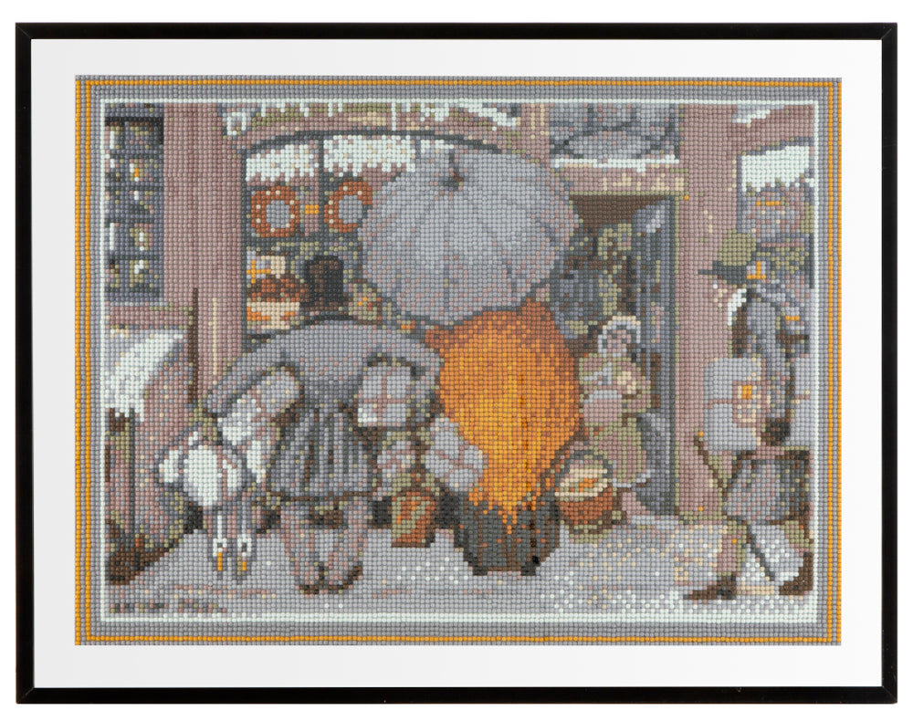 Grafische diamantschildering Anton Pieck etalage 40x50cm