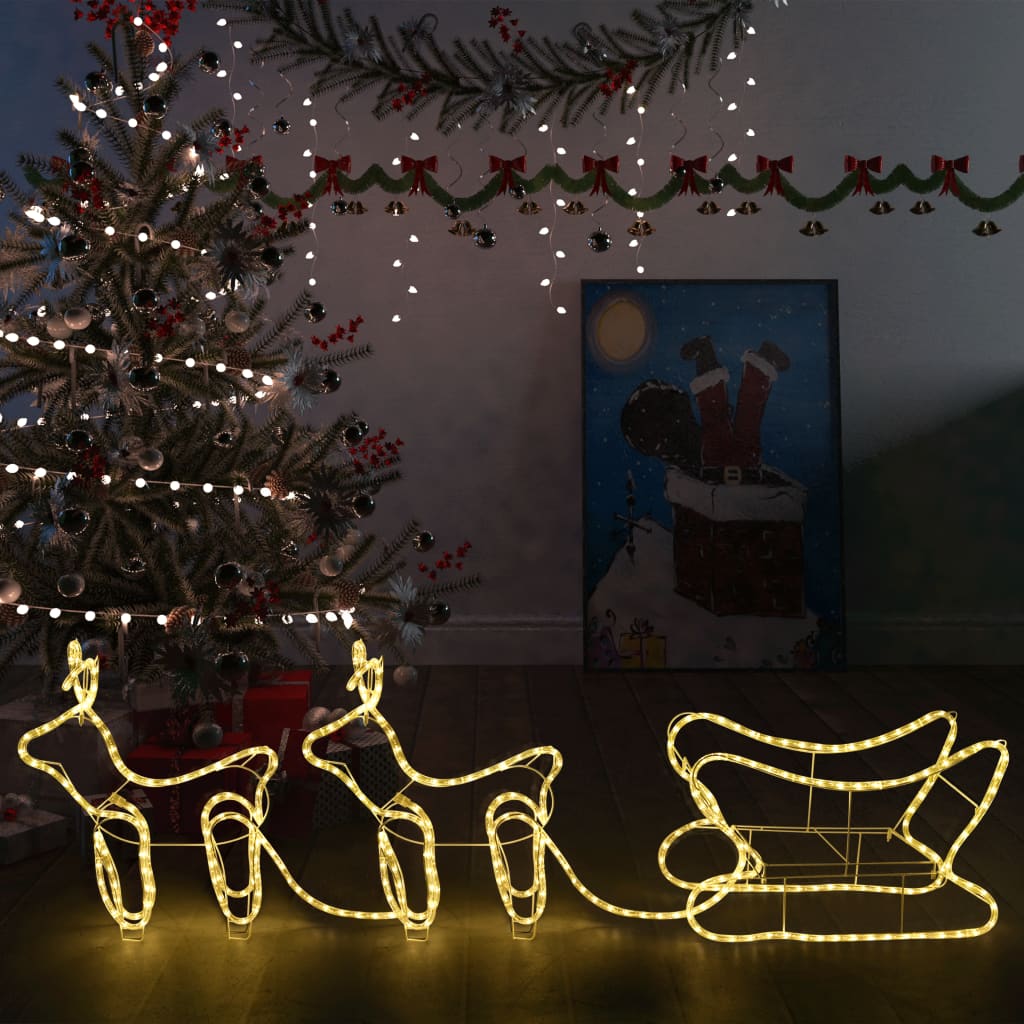Vidaxl kerstdecoratie rendieren en slaap 576 led's