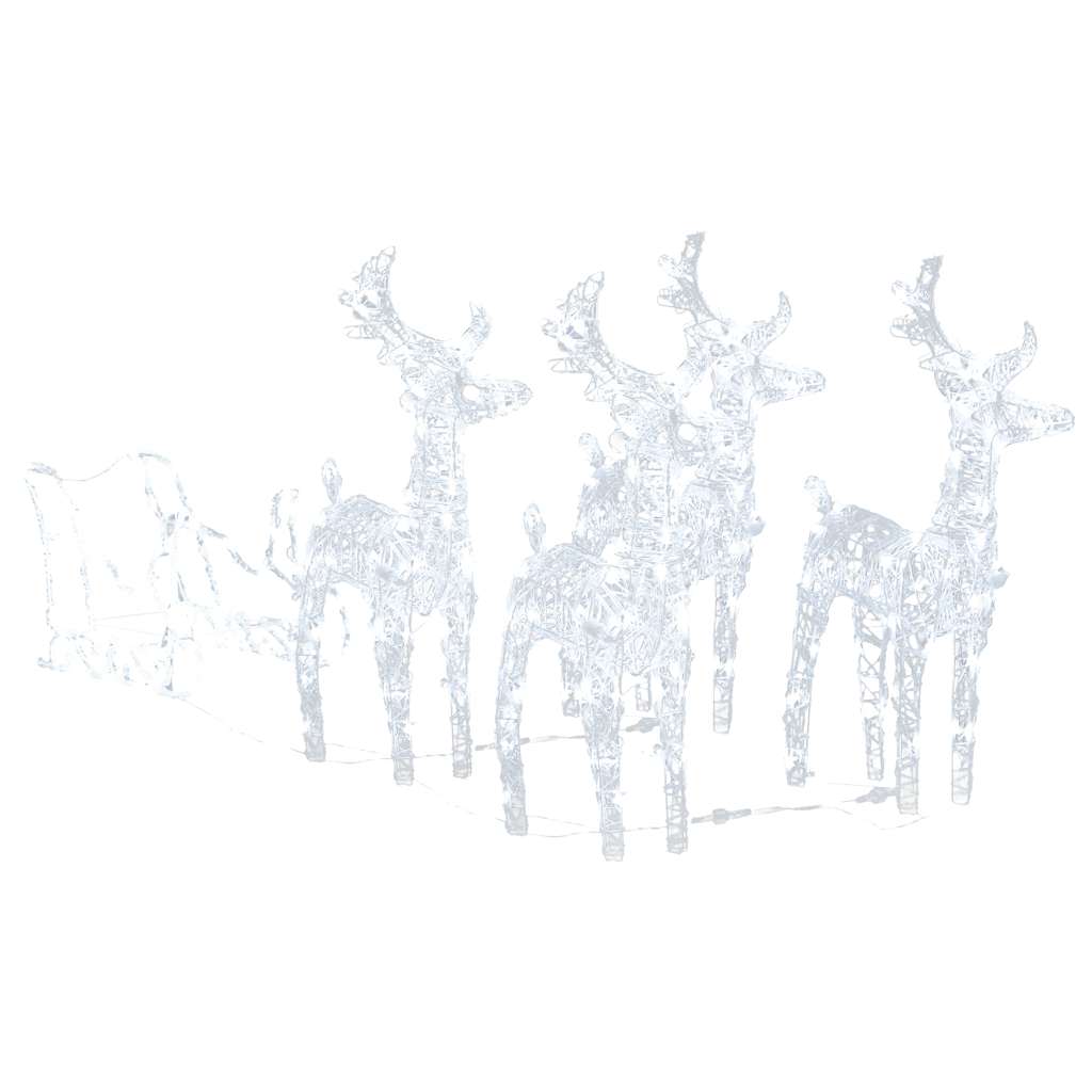 VidaXL Kerstdecoratie rendieren en slaap 280x28x55 cm acryl