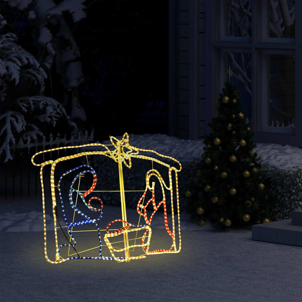 Vidaxl kerstdecoratie kerststal 240 led's 116x41x87 cm
