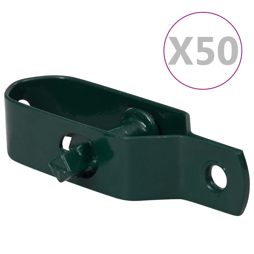 VidaXL Draadsleutels 50 st 100 mm staal groen