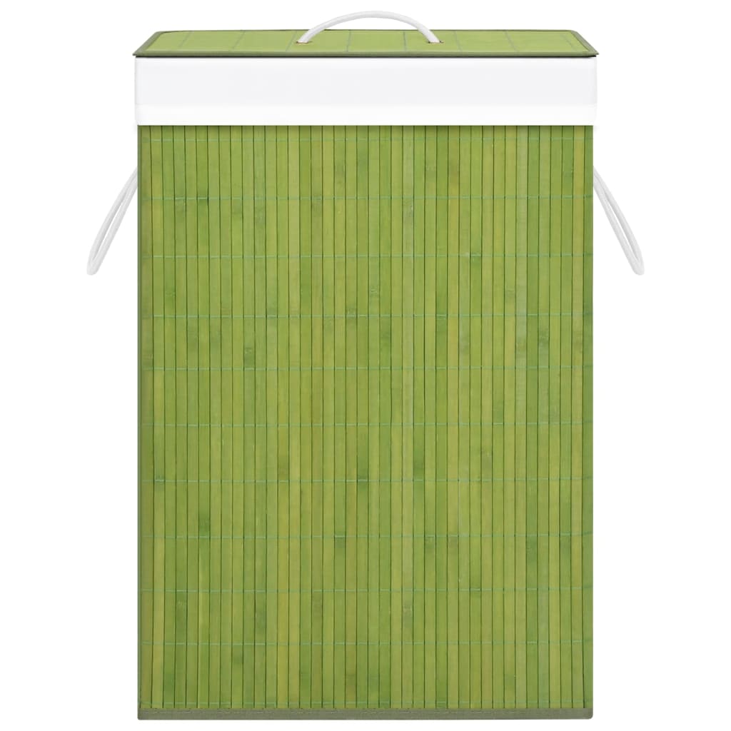VidaXL Wasmand met 1 vak bamboe groen