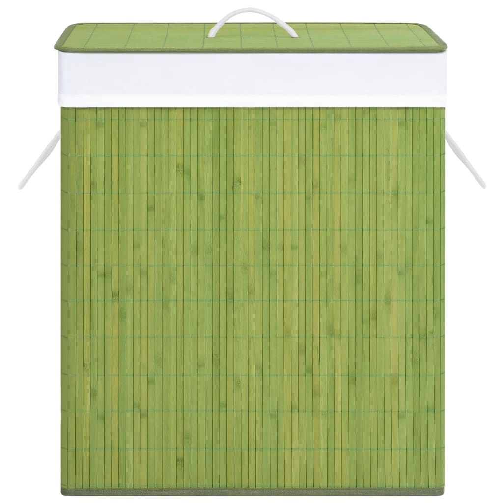 VidaXL Wasmand met 1 vak 83 L bamboe groen
