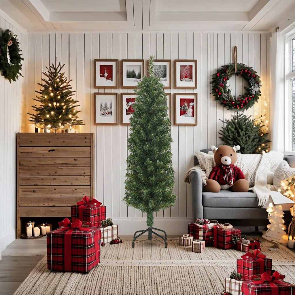 Vidaxl kunstkerstboom met standaard klein 180 cm pvc groen