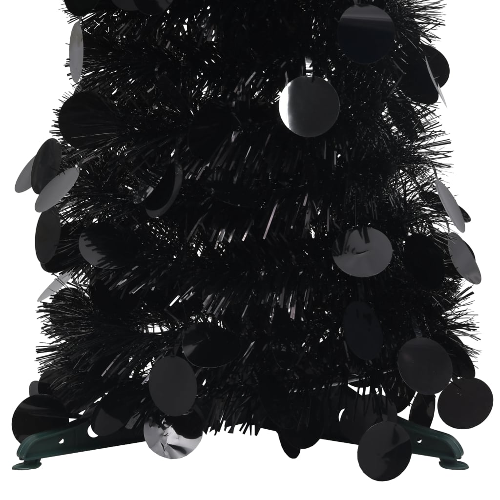 Vidaxl kunstkerstboom pop-up 120 cm pet zwart