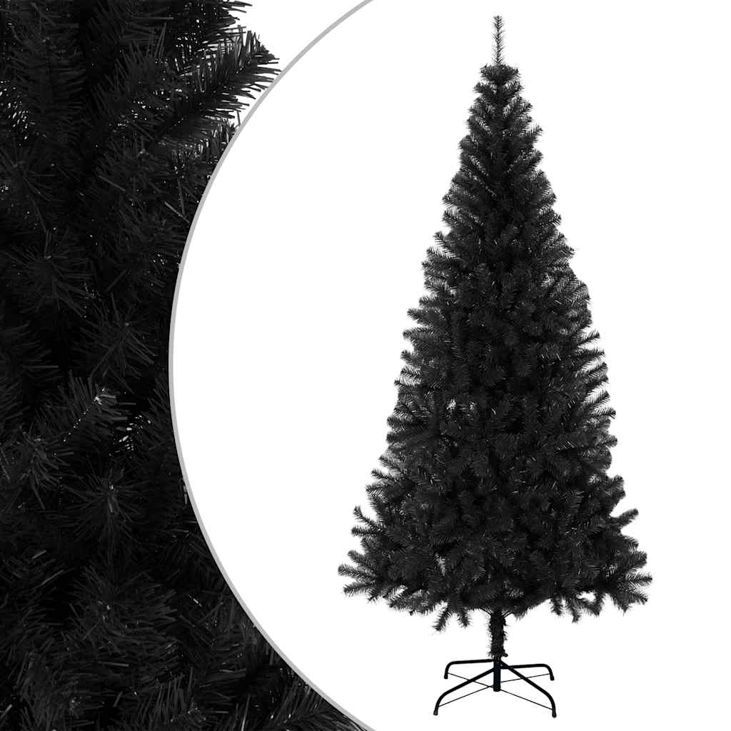 Vidaxl kunstkerstboom met standaard 180 cm pvc zwart