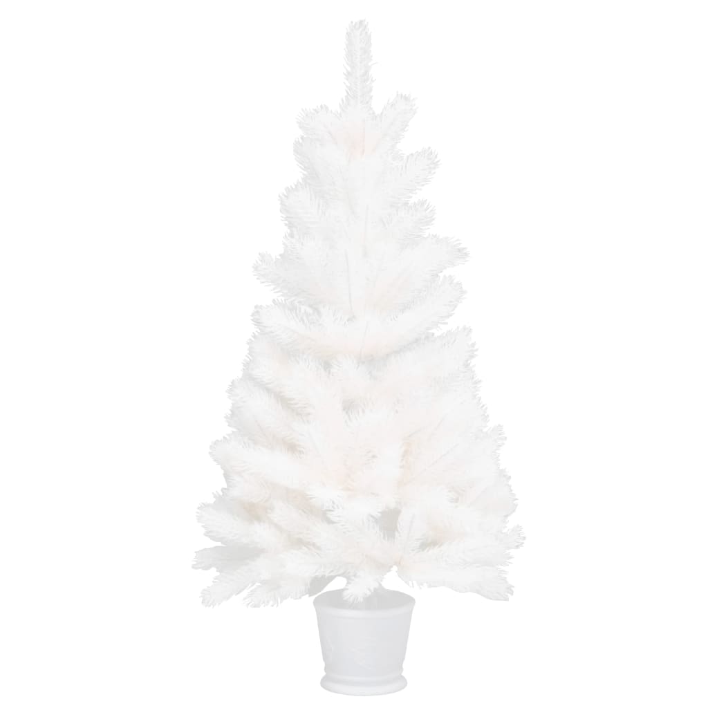 VidaXL Kunstkerstboom met levensechte naalden 90 cm wit