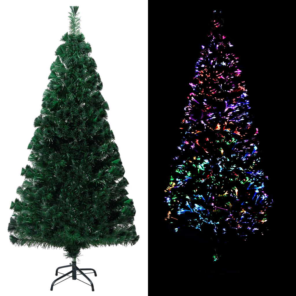 Vidaxl kunstkerstboom met standaard 120 cm glasvezel groen