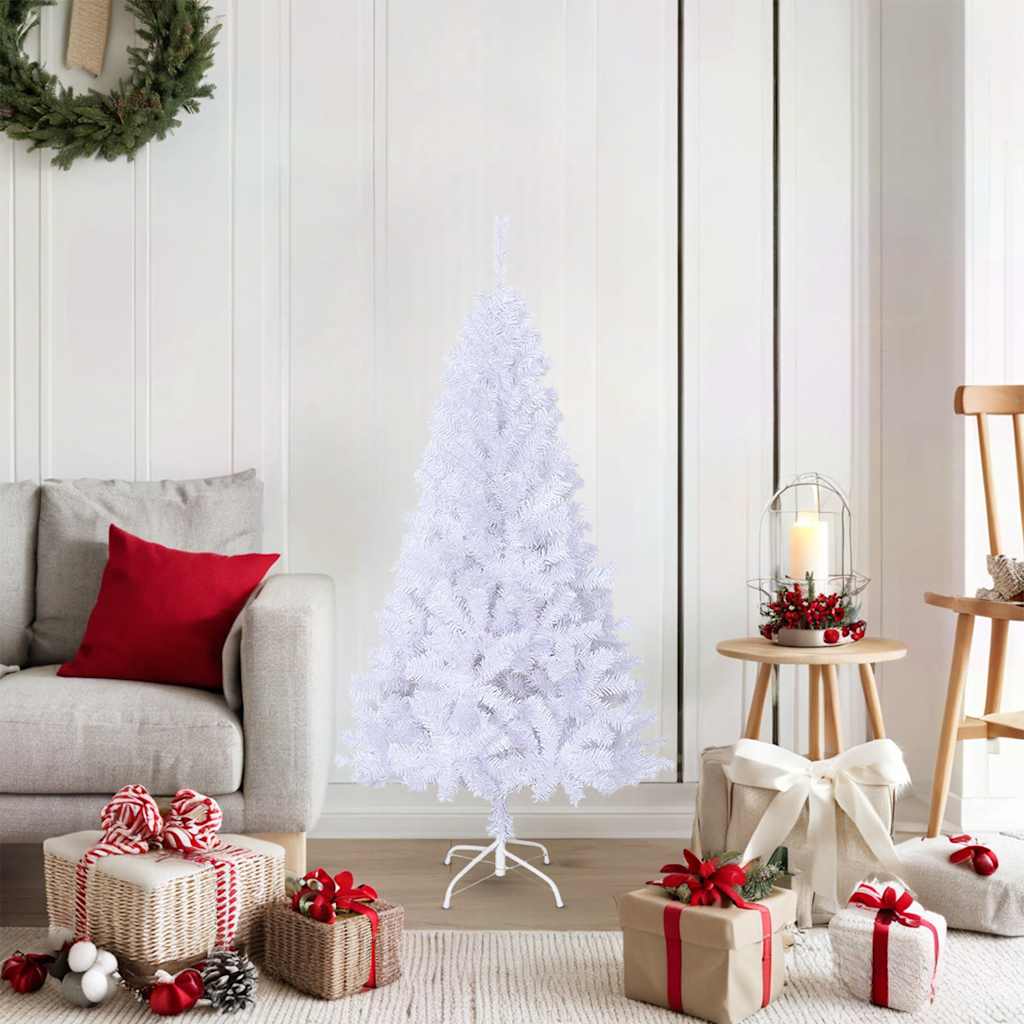 Vidaxl kunstkerstboom met dikke takken 150 cm pvc wit