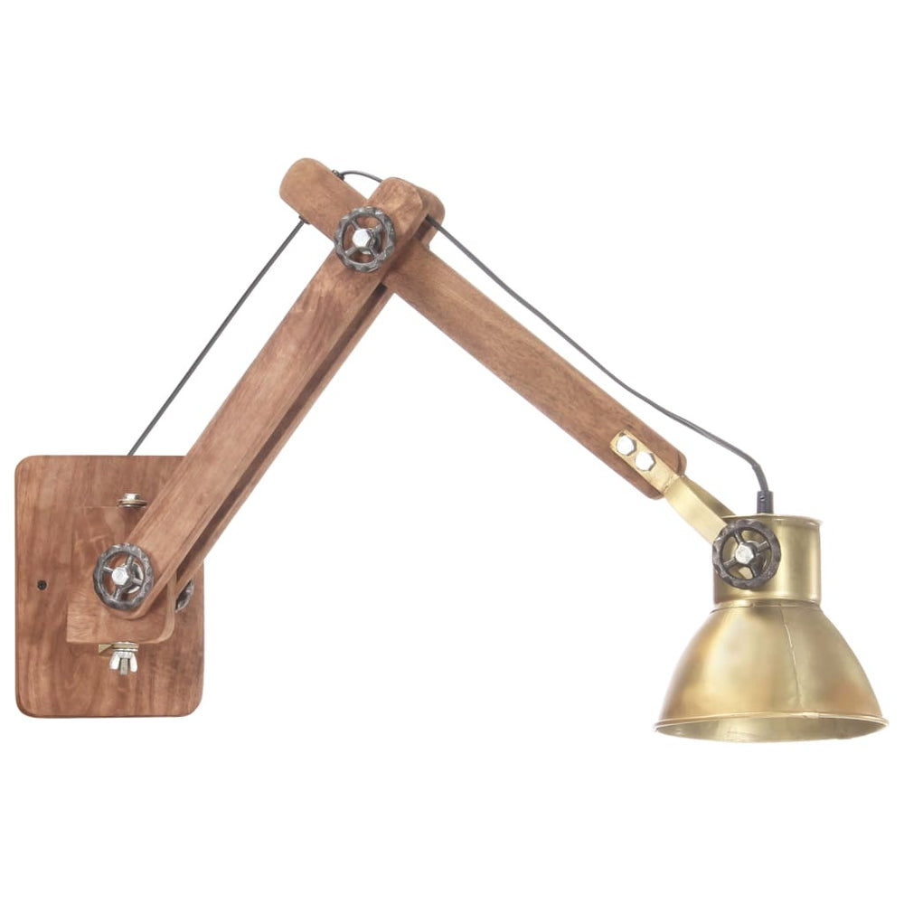 Vidaxl wandlamp industrieel rond e27 messingkleurig