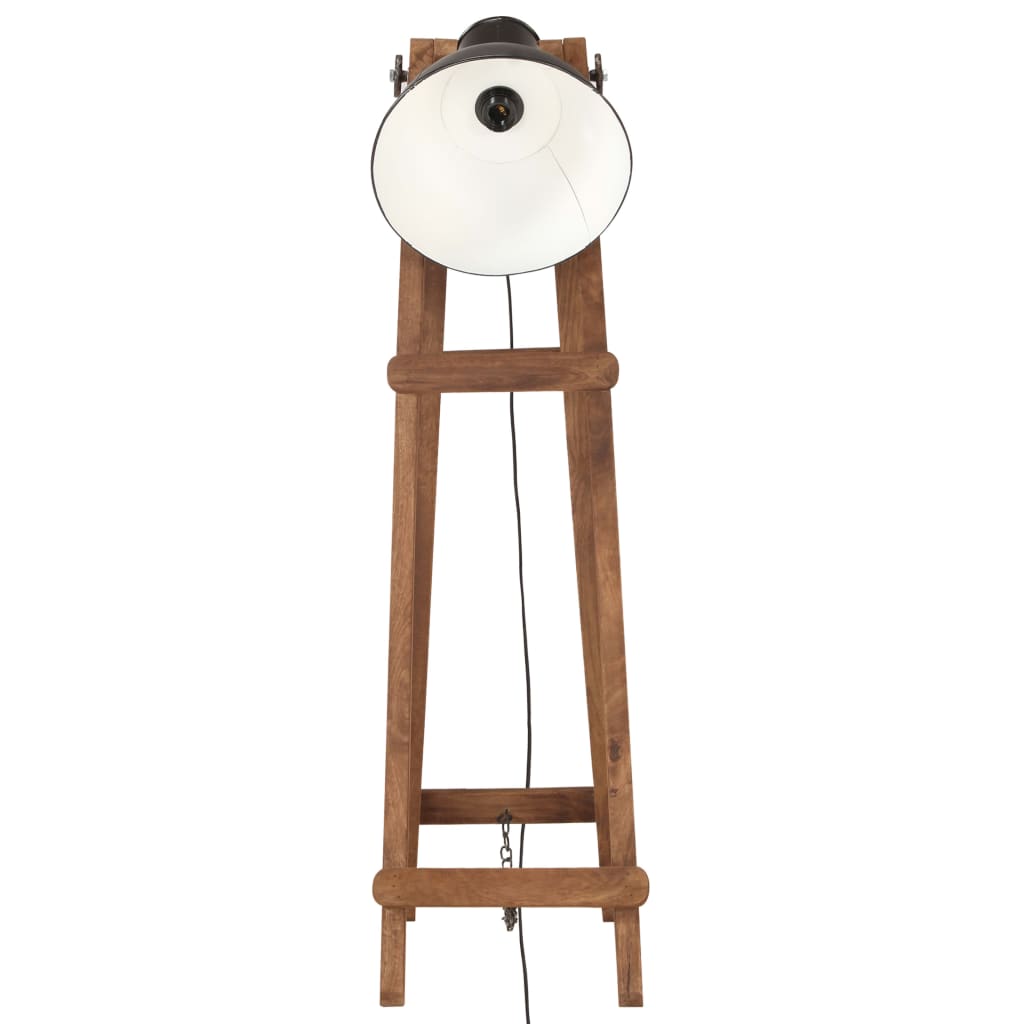 VidaXL Vloerlamp E27 massief mangohout zwart