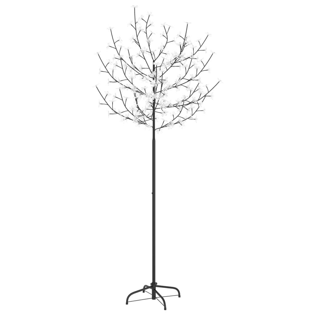 VidaXL Kerstboom 200 LED's blauw met licht kersenbloesem 180 cm