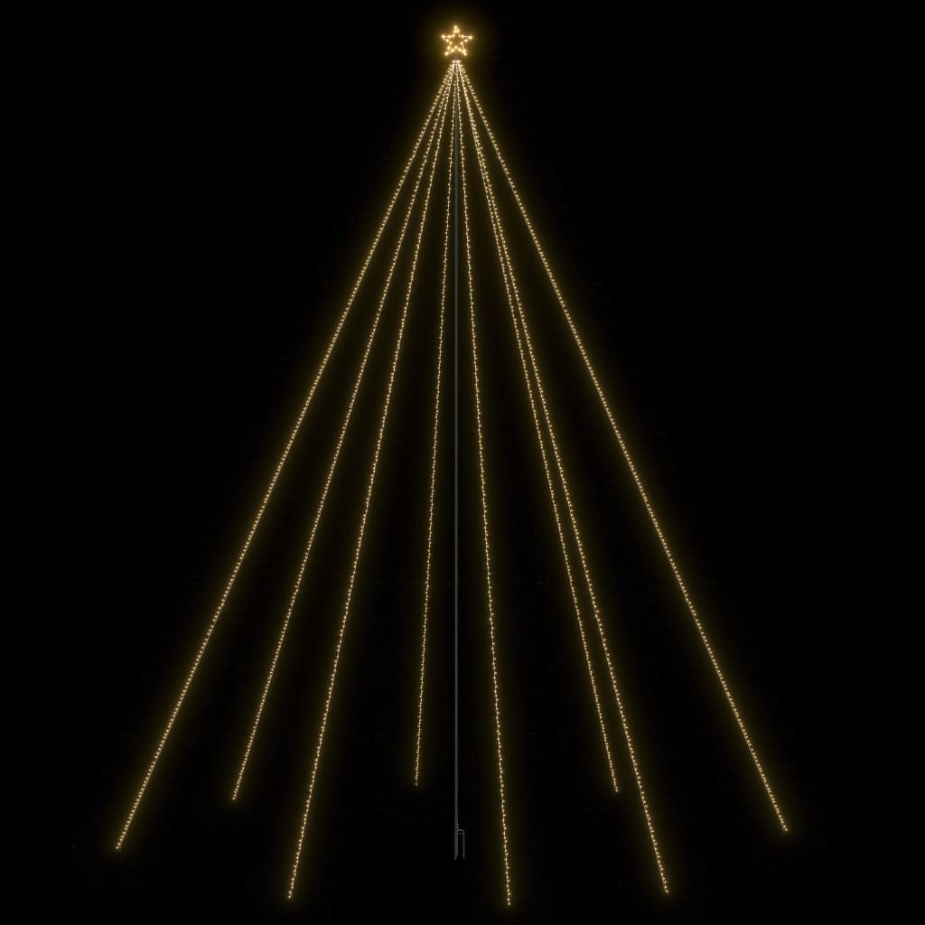 VidaXL Kerstboomverlichting waterval binnen buiten 1300 LED's 8m