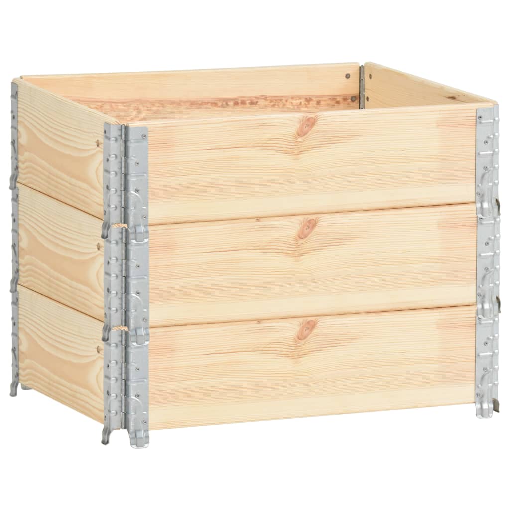 Vidaxl 3 st plantenbakken gebogen 60x80 cm massief grenenhout