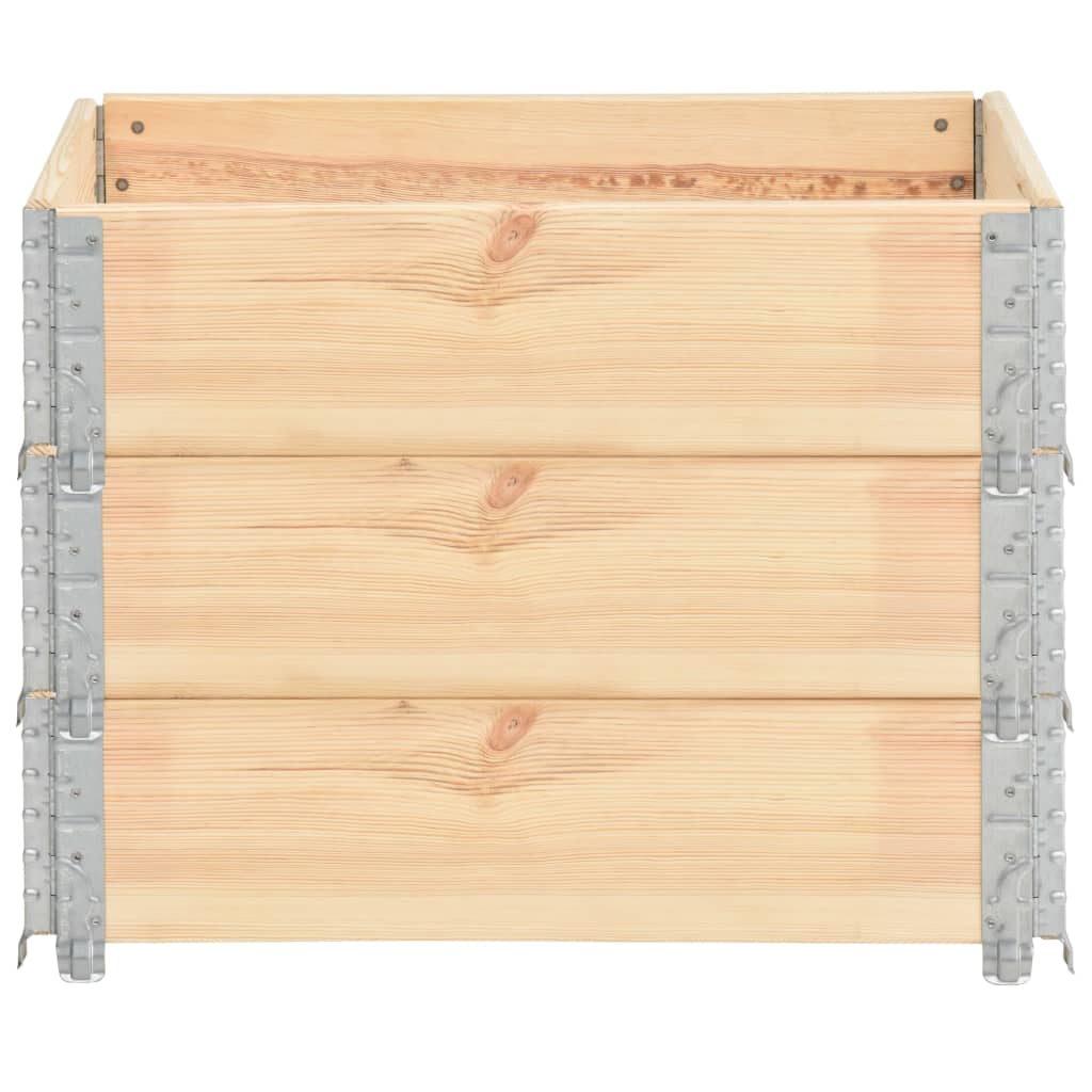 Vidaxl 3 st plantenbakken gebogen 60x80 cm massief grenenhout