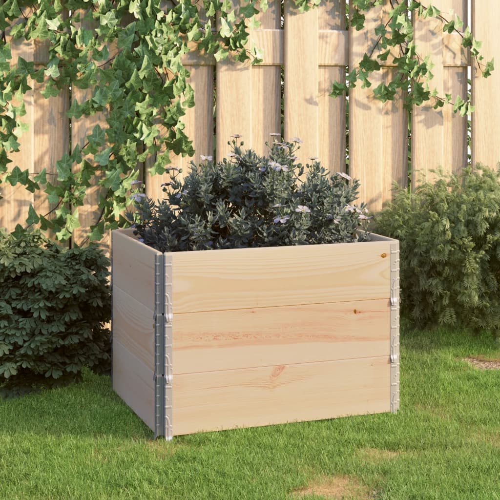 Vidaxl 3 st plantenbakken gebogen 60x80 cm massief grenenhout