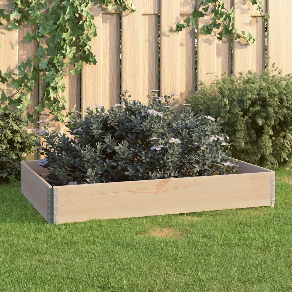VidaXL Plantenbak ingezoomd 80x120 cm massief groenhout