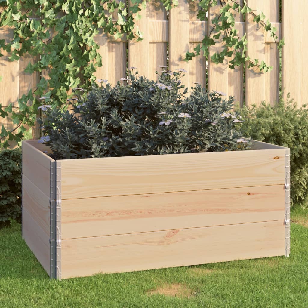 VidaXL 3 st Plantenbakken gebogen 80x120 cm massief grenenhout