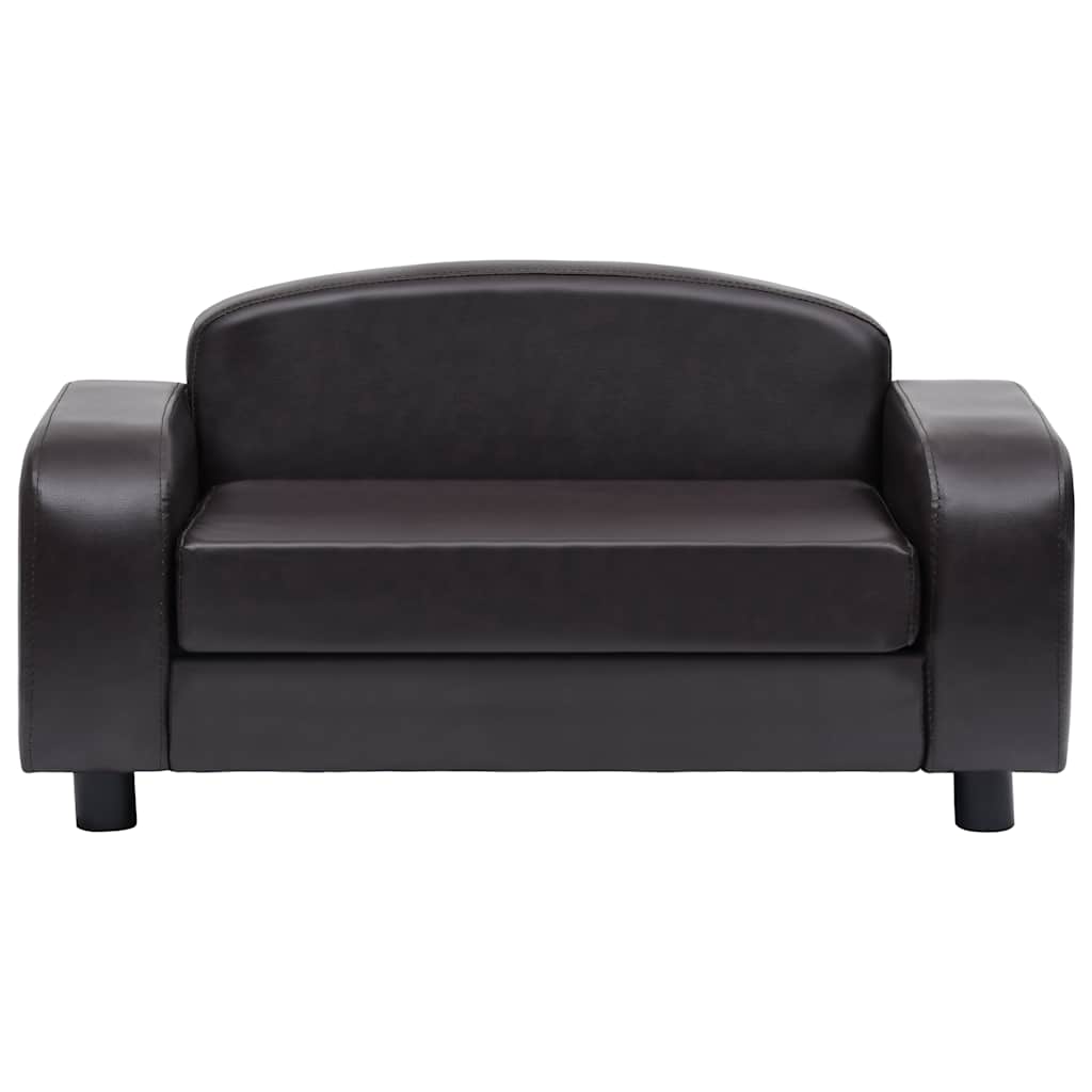 Vidaxl hondenbank 80x50x40 cm kunstleer bruin