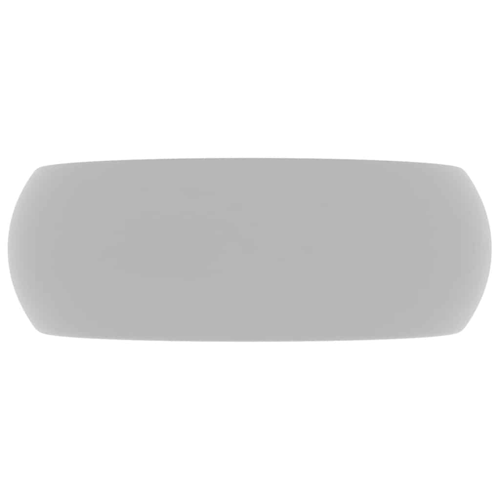 Vidaxl wastafel rond 40x15 cm keramiek mat lichtgrijs