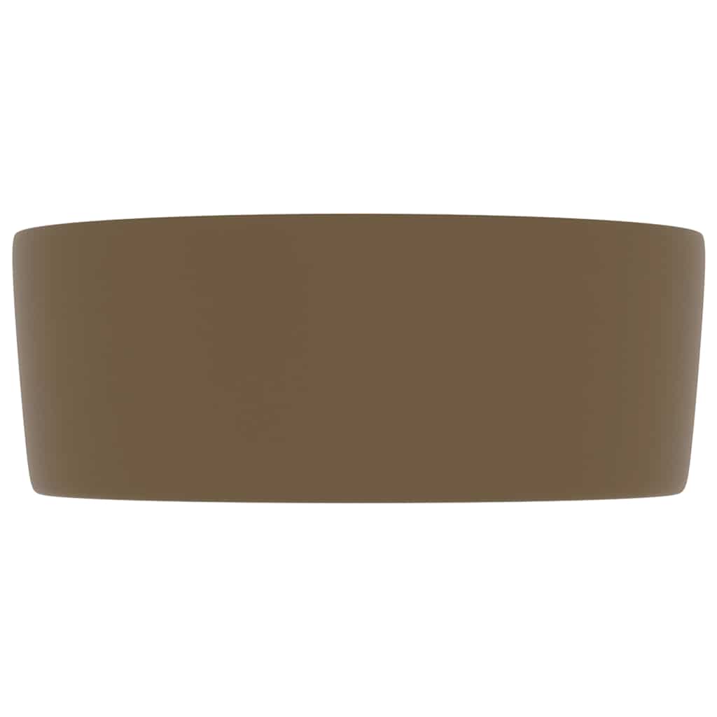 Vidaxl wastafel rond 40x15 cm keramiek matcrème