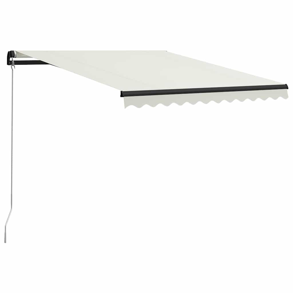 Vidaxl luifel handmatig uittrekbaar met led 300x250 cm crème